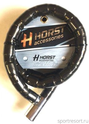 Велозамок HORST 22x1500 mm с ключом (черный) 09-100259