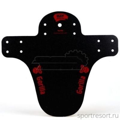 Крыло-щиток Gorilla короткое 3D (красная графика) IP-GS-RED
