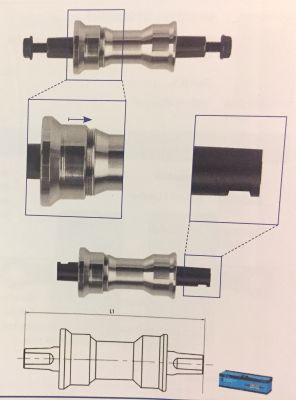 Каретка Acor ABB-2201 Repair Bottom Bracket 68x127.5 mm 