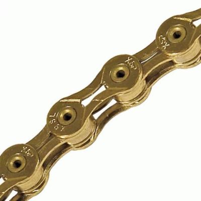 Цепь KMC X-9 SL (9ск,114зв) Super Lite Gold