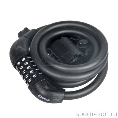 Велозамок 4Bike 509 12х1000 мм (кодовый) матовый черный ARV-509-BLK-1000